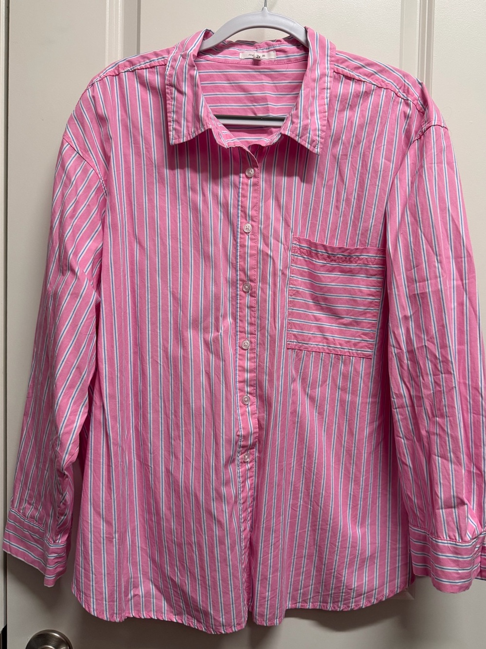 ✨ Pick 3 for $15 ✨ Maurices Pink Striped Button-Up Shirt